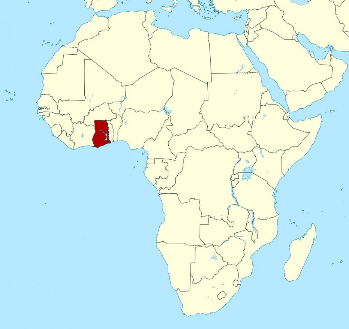 अफ्रीका का नक्शा दिखा घाना