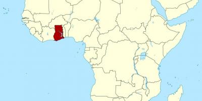 अफ्रीका का नक्शा दिखा घाना